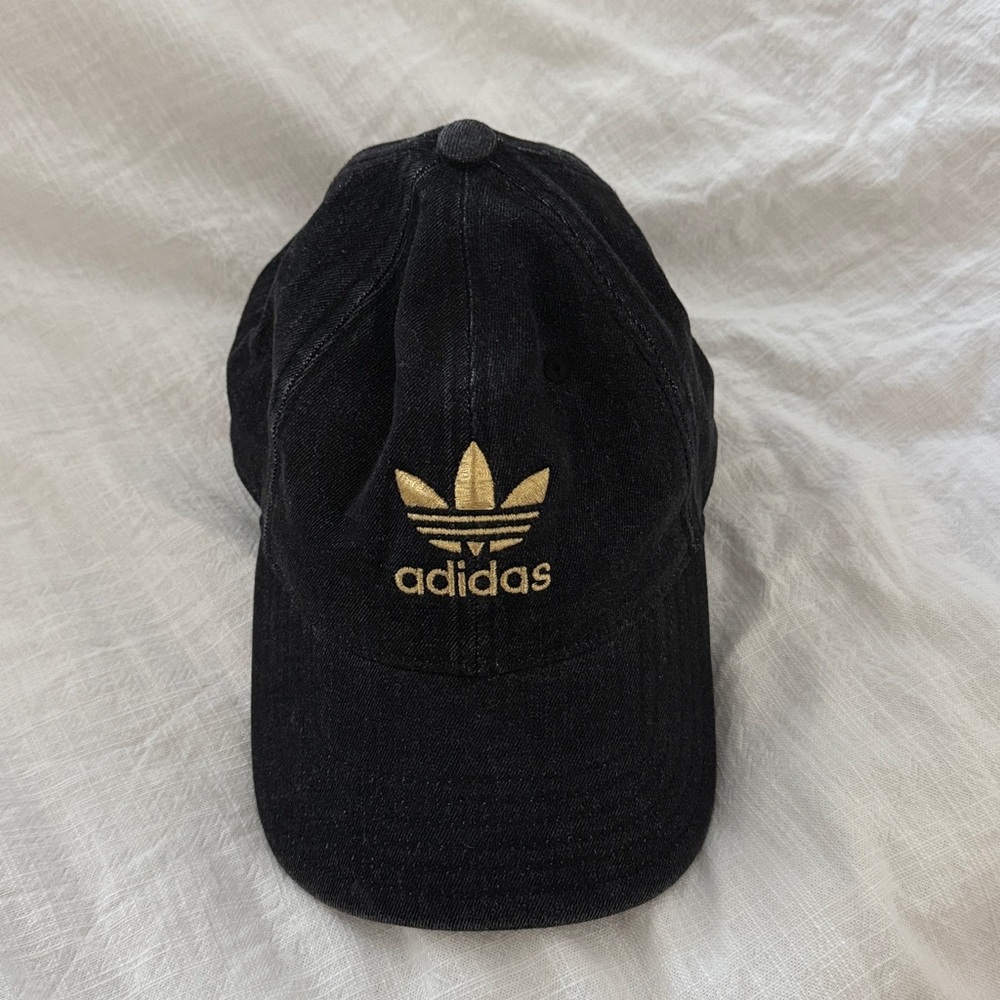 Adidas Black Cap with Gold Logo